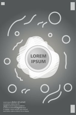 Memphis tarzı kitap tasarım koleksiyonu renkli şablonlarıyla geometrik şekiller, trendy Memphis desenlerle 80's-90's moda. reklam, davet, sunu izole vektör çizim için Ideal