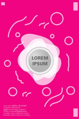 Memphis tarzı kitap tasarım koleksiyonu renkli şablonlarıyla geometrik şekiller, trendy Memphis desenlerle 80's-90's moda. reklam, davet, sunu izole vektör çizim için Ideal