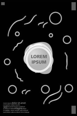 Memphis tarzı kitap tasarım koleksiyonu renkli şablonlarıyla geometrik şekiller, trendy Memphis desenlerle 80's-90's moda. reklam, davet, sunu izole vektör çizim için Ideal