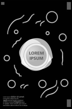 Memphis tarzı kitap tasarım koleksiyonu renkli şablonlarıyla geometrik şekiller, trendy Memphis desenlerle 80's-90's moda. reklam, davet, sunu izole vektör çizim için Ideal