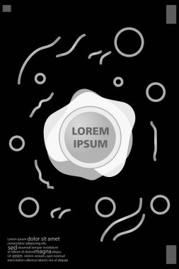 Memphis tarzı kitap tasarım koleksiyonu renkli şablonlarıyla geometrik şekiller, trendy Memphis desenlerle 80's-90's moda. reklam, davet, sunu izole vektör çizim için Ideal