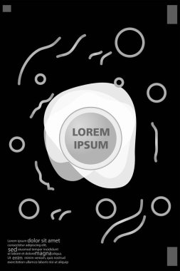 Memphis tarzı kitap tasarım koleksiyonu renkli şablonlarıyla geometrik şekiller, trendy Memphis desenlerle 80's-90's moda. reklam, davet, sunu izole vektör çizim için Ideal