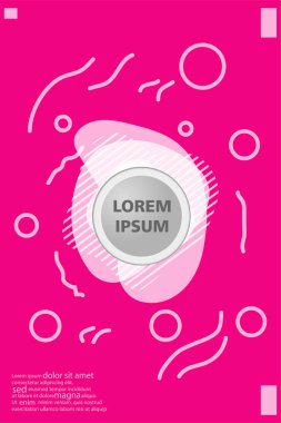 Memphis tarzı kitap tasarım koleksiyonu renkli şablonlarıyla geometrik şekiller, trendy Memphis desenlerle 80's-90's moda. reklam, davet, sunu izole vektör çizim için Ideal