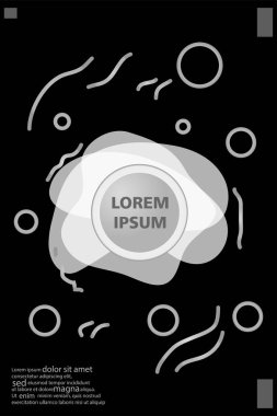 Memphis tarzı kitap tasarım koleksiyonu renkli şablonlarıyla geometrik şekiller, trendy Memphis desenlerle 80's-90's moda. reklam, davet, sunu izole vektör çizim için Ideal