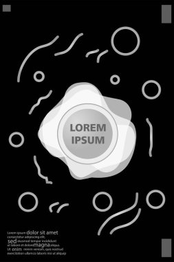 Memphis tarzı kitap tasarım koleksiyonu renkli şablonlarıyla geometrik şekiller, trendy Memphis desenlerle 80's-90's moda. reklam, davet, sunu izole vektör çizim için Ideal