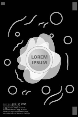 Memphis tarzı kitap tasarım koleksiyonu renkli şablonlarıyla geometrik şekiller, trendy Memphis desenlerle 80's-90's moda. reklam, davet, sunu izole vektör çizim için Ideal