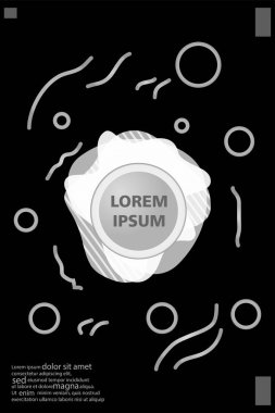 Memphis tarzı kitap tasarım koleksiyonu renkli şablonlarıyla geometrik şekiller, trendy Memphis desenlerle 80's-90's moda. reklam, davet, sunu izole vektör çizim için Ideal