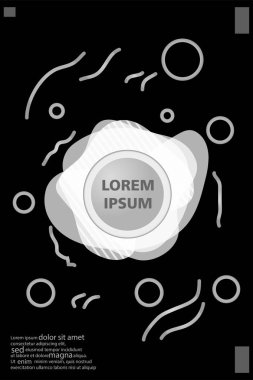 Memphis tarzı kitap tasarım koleksiyonu renkli şablonlarıyla geometrik şekiller, trendy Memphis desenlerle 80's-90's moda. reklam, davet, sunu izole vektör çizim için Ideal