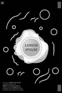 Memphis tarzı kitap tasarım koleksiyonu renkli şablonlarıyla geometrik şekiller, trendy Memphis desenlerle 80's-90's moda. reklam, davet, sunu izole vektör çizim için Ideal