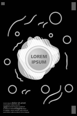 Memphis tarzı kitap tasarım koleksiyonu renkli şablonlarıyla geometrik şekiller, trendy Memphis desenlerle 80's-90's moda. reklam, davet, sunu izole vektör çizim için Ideal