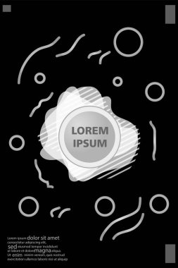 Memphis tarzı kitap tasarım koleksiyonu renkli şablonlarıyla geometrik şekiller, trendy Memphis desenlerle 80's-90's moda. reklam, davet, sunu izole vektör çizim için Ideal
