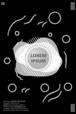 Memphis tarzı kitap tasarım koleksiyonu renkli şablonlarıyla geometrik şekiller, trendy Memphis desenlerle 80's-90's moda. reklam, davet, sunu izole vektör çizim için Ideal