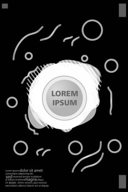 Memphis tarzı kitap tasarım koleksiyonu renkli şablonlarıyla geometrik şekiller, trendy Memphis desenlerle 80's-90's moda. reklam, davet, sunu izole vektör çizim için Ideal