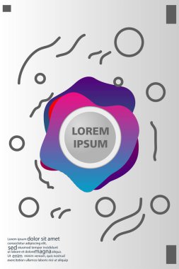 Memphis tarzı kitap tasarım koleksiyonu renkli şablonlarıyla geometrik şekiller, trendy Memphis desenlerle 80's-90's moda. reklam, davet, sunu izole vektör çizim için Ideal