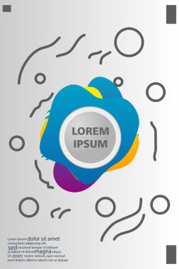 Memphis tarzı kitap tasarım koleksiyonu renkli şablonlarıyla geometrik şekiller, trendy Memphis desenlerle 80's-90's moda. reklam, davet, sunu izole vektör çizim için Ideal