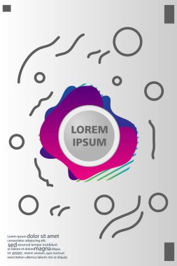 Memphis tarzı kitap tasarım koleksiyonu renkli şablonlarıyla geometrik şekiller, trendy Memphis desenlerle 80's-90's moda. reklam, davet, sunu izole vektör çizim için Ideal