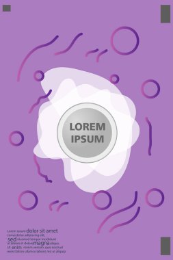 Memphis tarzı kitap tasarım koleksiyonu renkli şablonlarıyla geometrik şekiller, trendy Memphis desenlerle 80's-90's moda. reklam, davet, sunu izole vektör çizim için Ideal