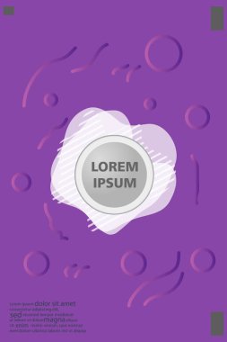 Memphis tarzı kitap tasarım koleksiyonu renkli şablonlarıyla geometrik şekiller, trendy Memphis desenlerle 80's-90's moda. reklam, davet, sunu izole vektör çizim için Ideal