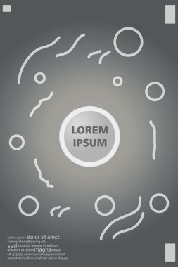 Memphis tarzı kitap tasarım koleksiyonu renkli şablonlarıyla geometrik şekiller, trendy Memphis desenlerle 80's-90's moda. reklam, davet, sunu izole vektör çizim için Ideal