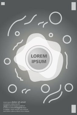 Memphis tarzı kitap tasarım koleksiyonu renkli şablonlarıyla geometrik şekiller, trendy Memphis desenlerle 80's-90's moda. reklam, davet, sunu izole vektör çizim için Ideal