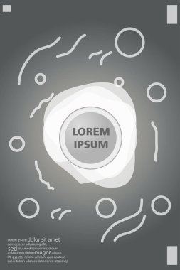 Memphis tarzı kitap tasarım koleksiyonu renkli şablonlarıyla geometrik şekiller, trendy Memphis desenlerle 80's-90's moda. reklam, davet, sunu izole vektör çizim için Ideal