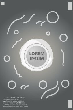 Memphis tarzı kitap tasarım koleksiyonu renkli şablonlarıyla geometrik şekiller, trendy Memphis desenlerle 80's-90's moda. reklam, davet, sunu izole vektör çizim için Ideal