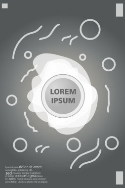 Memphis tarzı kitap tasarım koleksiyonu renkli şablonlarıyla geometrik şekiller, trendy Memphis desenlerle 80's-90's moda. reklam, davet, sunu izole vektör çizim için Ideal