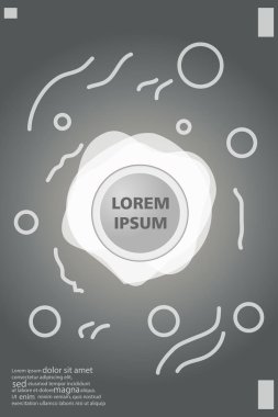 Memphis tarzı kitap tasarım koleksiyonu renkli şablonlarıyla geometrik şekiller, trendy Memphis desenlerle 80's-90's moda. reklam, davet, sunu izole vektör çizim için Ideal