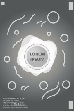 Memphis tarzı kitap tasarım koleksiyonu renkli şablonlarıyla geometrik şekiller, trendy Memphis desenlerle 80's-90's moda. reklam, davet, sunu izole vektör çizim için Ideal