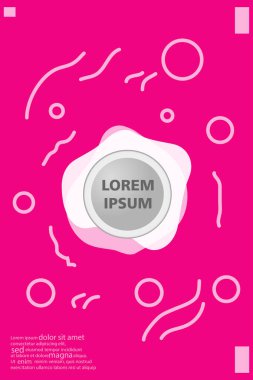 Memphis tarzı kitap tasarım koleksiyonu renkli şablonlarıyla geometrik şekiller, trendy Memphis desenlerle 80's-90's moda. reklam, davet, sunu izole vektör çizim için Ideal