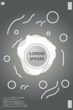 Memphis tarzı kitap tasarım koleksiyonu renkli şablonlarıyla geometrik şekiller, trendy Memphis desenlerle 80's-90's moda. reklam, davet, sunu izole vektör çizim için Ideal