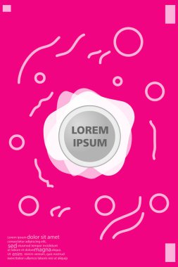 Memphis tarzı kitap tasarım koleksiyonu renkli şablonlarıyla geometrik şekiller, trendy Memphis desenlerle 80's-90's moda. reklam, davet, sunu izole vektör çizim için Ideal