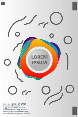 Memphis tarzı kitap tasarım koleksiyonu renkli şablonlarıyla geometrik şekiller, trendy Memphis desenlerle 80's-90's moda. reklam, davet, sunu izole vektör çizim için Ideal