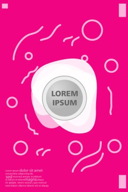 Memphis tarzı kitap tasarım koleksiyonu renkli şablonlarıyla geometrik şekiller, trendy Memphis desenlerle 80's-90's moda. reklam, davet, sunu izole vektör çizim için Ideal