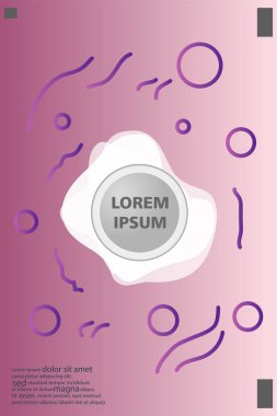 Memphis tarzı kitap tasarım koleksiyonu renkli şablonlarıyla geometrik şekiller, trendy Memphis desenlerle 80's-90's moda. reklam, davet, sunu izole vektör çizim için Ideal