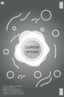 Memphis tarzı kitap tasarım koleksiyonu renkli şablonlarıyla geometrik şekiller, trendy Memphis desenlerle 80's-90's moda. reklam, davet, sunu izole vektör çizim için Ideal