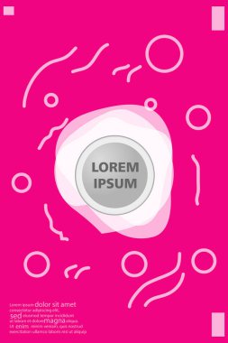 Memphis tarzı kitap tasarım koleksiyonu renkli şablonlarıyla geometrik şekiller, trendy Memphis desenlerle 80's-90's moda. reklam, davet, sunu izole vektör çizim için Ideal