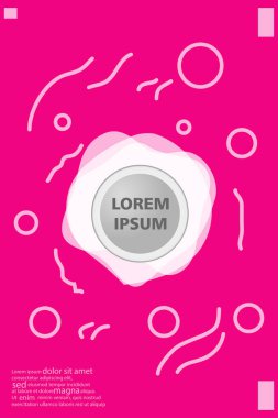 Memphis tarzı kitap tasarım koleksiyonu renkli şablonlarıyla geometrik şekiller, trendy Memphis desenlerle 80's-90's moda. reklam, davet, sunu izole vektör çizim için Ideal