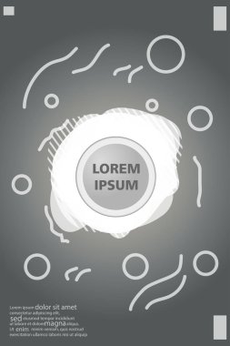 Memphis tarzı kitap tasarım koleksiyonu renkli şablonlarıyla geometrik şekiller, trendy Memphis desenlerle 80's-90's moda. reklam, davet, sunu izole vektör çizim için Ideal