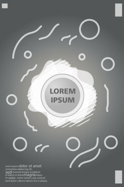 Memphis tarzı kitap tasarım koleksiyonu renkli şablonlarıyla geometrik şekiller, trendy Memphis desenlerle 80's-90's moda. reklam, davet, sunu izole vektör çizim için Ideal