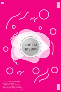 Memphis tarzı kitap tasarım koleksiyonu renkli şablonlarıyla geometrik şekiller, trendy Memphis desenlerle 80's-90's moda. reklam, davet, sunu izole vektör çizim için Ideal