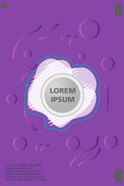 Memphis tarzı kitap tasarım koleksiyonu renkli şablonlarıyla geometrik şekiller, trendy Memphis desenlerle 80's-90's moda. reklam, davet, sunu izole vektör çizim için Ideal