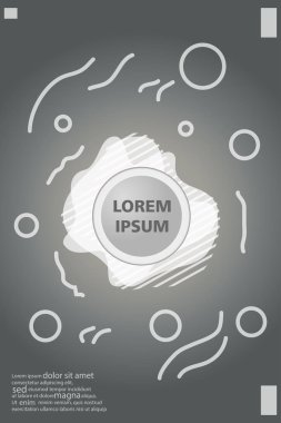 Memphis tarzı kitap tasarım koleksiyonu renkli şablonlarıyla geometrik şekiller, trendy Memphis desenlerle 80's-90's moda. reklam, davet, sunu izole vektör çizim için Ideal