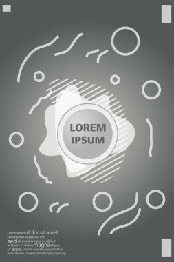 Memphis tarzı kitap tasarım koleksiyonu renkli şablonlarıyla geometrik şekiller, trendy Memphis desenlerle 80's-90's moda. reklam, davet, sunu izole vektör çizim için Ideal