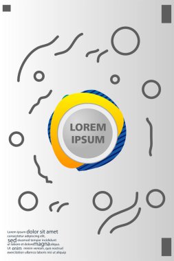 Memphis tarzı kitap tasarım koleksiyonu renkli şablonlarıyla geometrik şekiller, trendy Memphis desenlerle 80's-90's moda. reklam, davet, sunu izole vektör çizim için Ideal