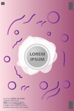 Memphis tarzı kitap tasarım koleksiyonu renkli şablonlarıyla geometrik şekiller, trendy Memphis desenlerle 80's-90's moda. reklam, davet, sunu izole vektör çizim için Ideal