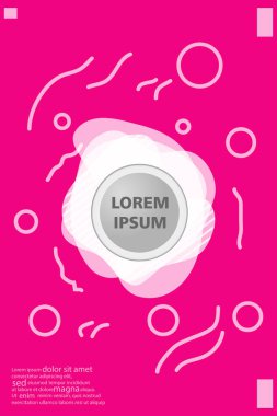 Memphis tarzı kitap tasarım koleksiyonu renkli şablonlarıyla geometrik şekiller, trendy Memphis desenlerle 80's-90's moda. reklam, davet, sunu izole vektör çizim için Ideal