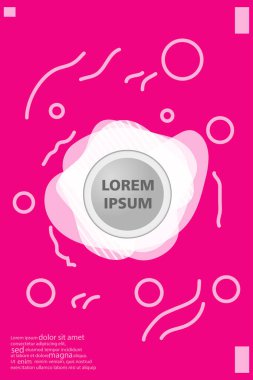 Memphis tarzı kitap tasarım koleksiyonu renkli şablonlarıyla geometrik şekiller, trendy Memphis desenlerle 80's-90's moda. reklam, davet, sunu izole vektör çizim için Ideal