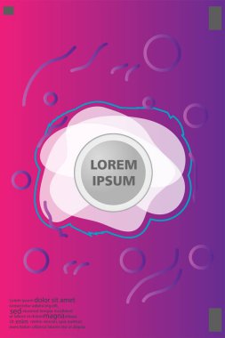 Memphis tarzı kitap tasarım koleksiyonu renkli şablonlarıyla geometrik şekiller, trendy Memphis desenlerle 80's-90's moda. reklam, davet, sunu izole vektör çizim için Ideal