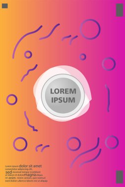 Memphis tarzı kitap tasarım koleksiyonu renkli şablonlarıyla geometrik şekiller, trendy Memphis desenlerle 80's-90's moda. reklam, davet, sunu izole vektör çizim için Ideal